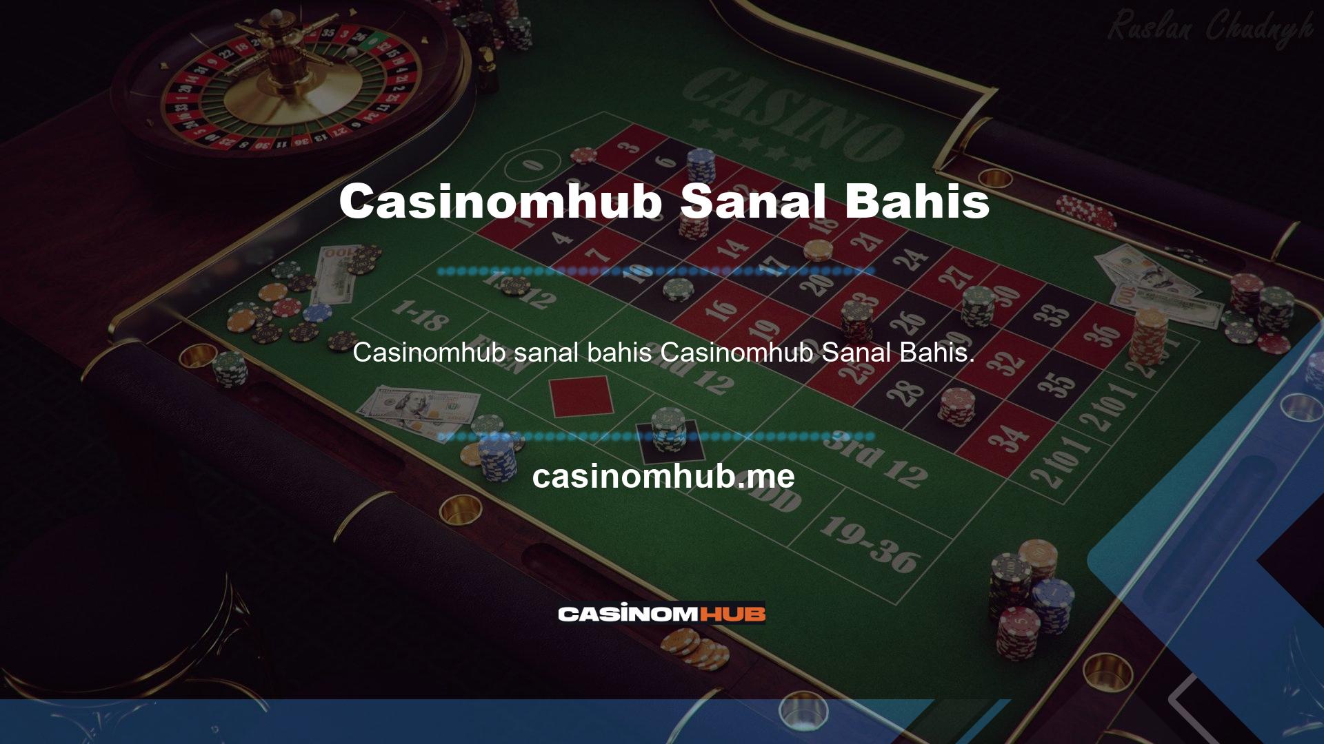 Casinomhub Sanal Bahis Seçenekleri Web sitesindeki uygulamayı kullanarak sanal bahis kuponlarınızı kolayca oluşturma seçeneğiniz vardır